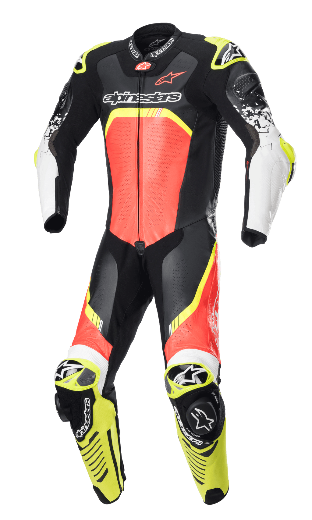 GP Tech V4 Leather Suit - RED RACING/SPORT One Piece Suits
