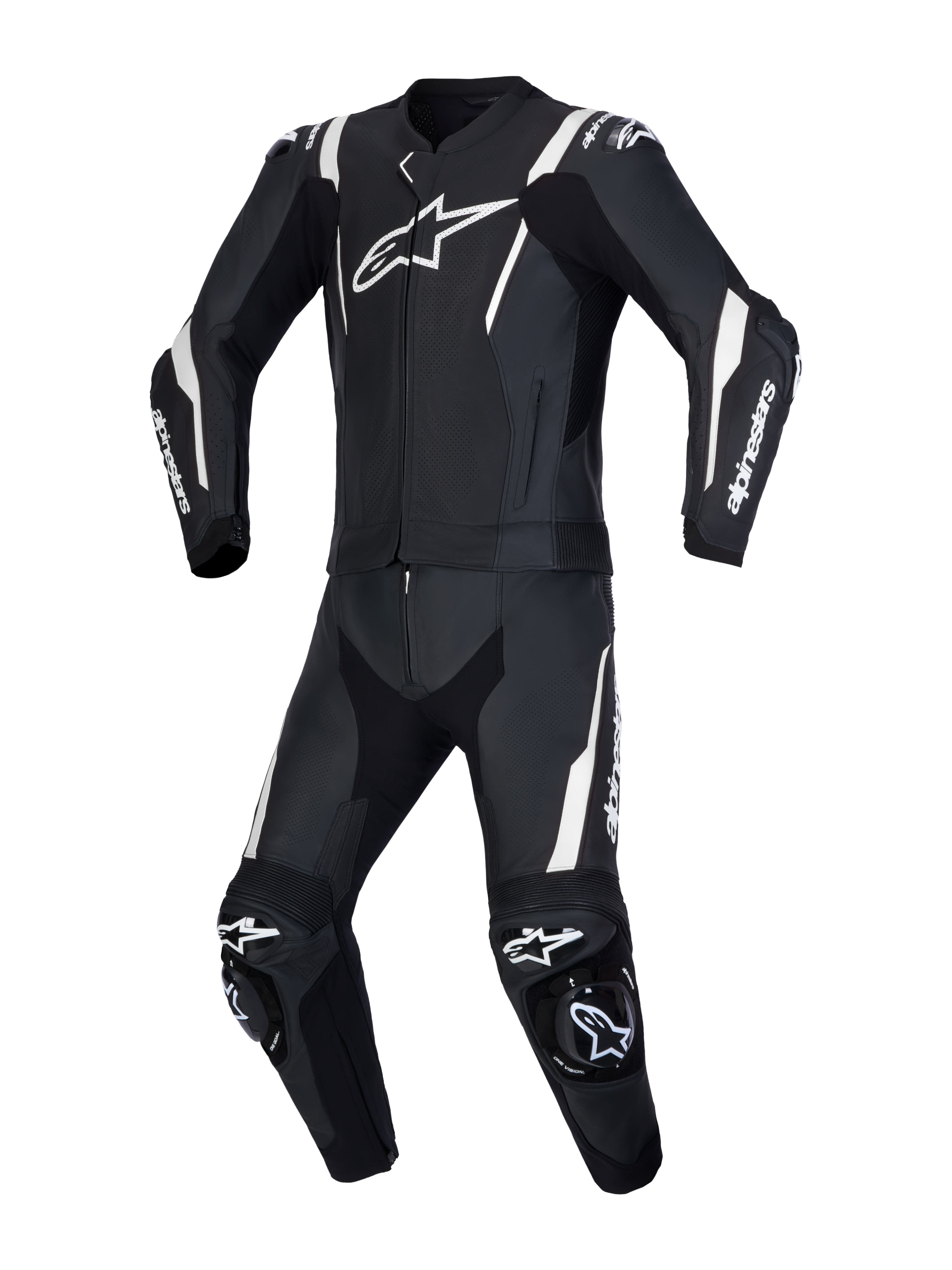 Missile V3 - Black White Motorcycle Suit | Alpinestars®