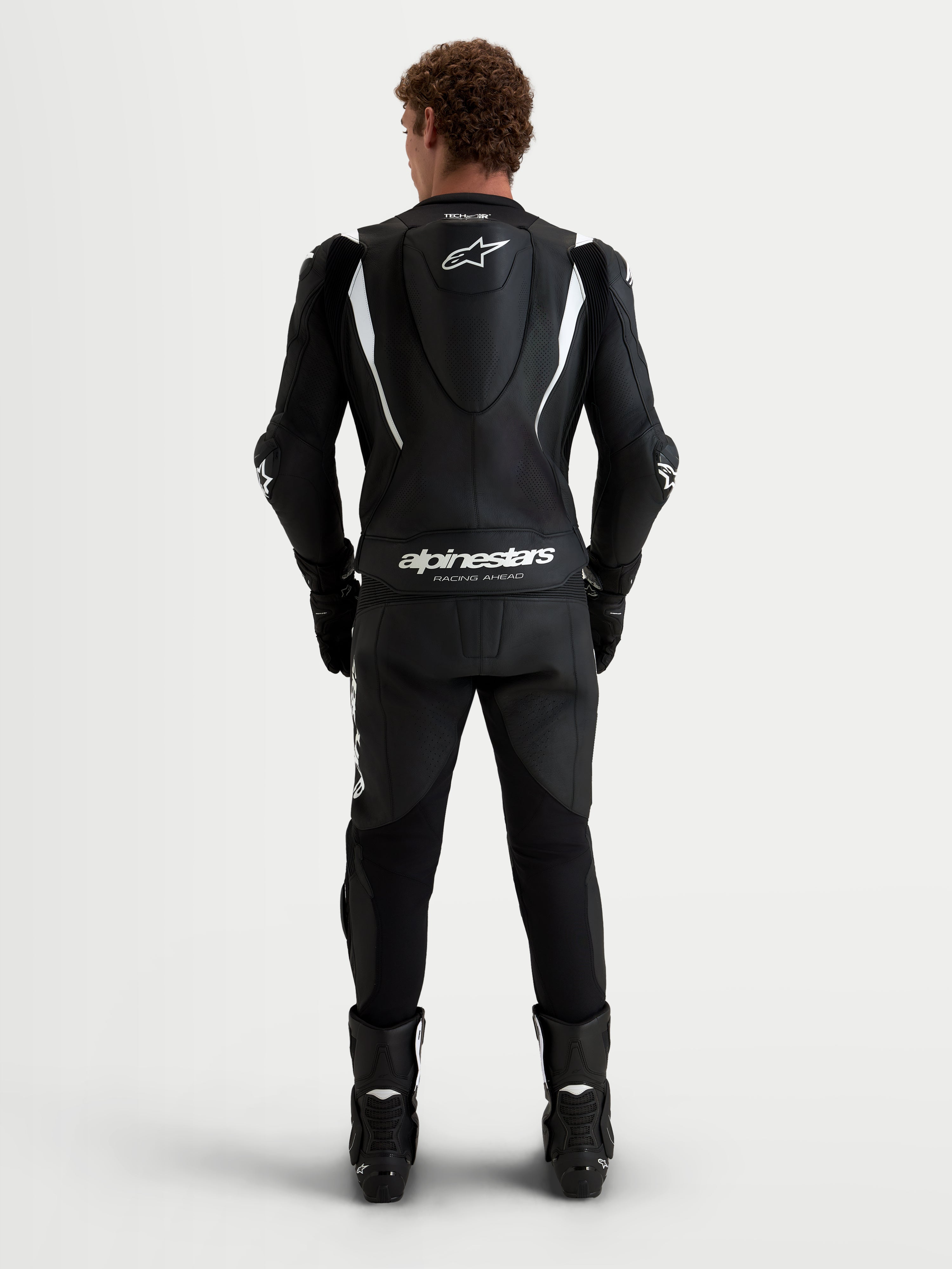 Missile V3 - Black White Motorcycle Suit | Alpinestars®