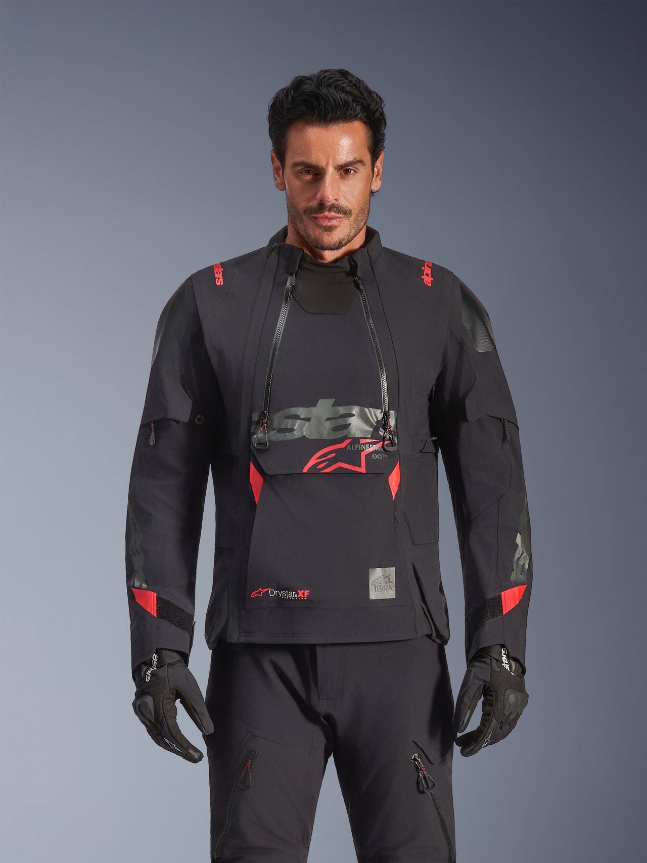 Halo Pro Drystar® XF Laminated - Black Motorcycle Jacket | Alpinestars®