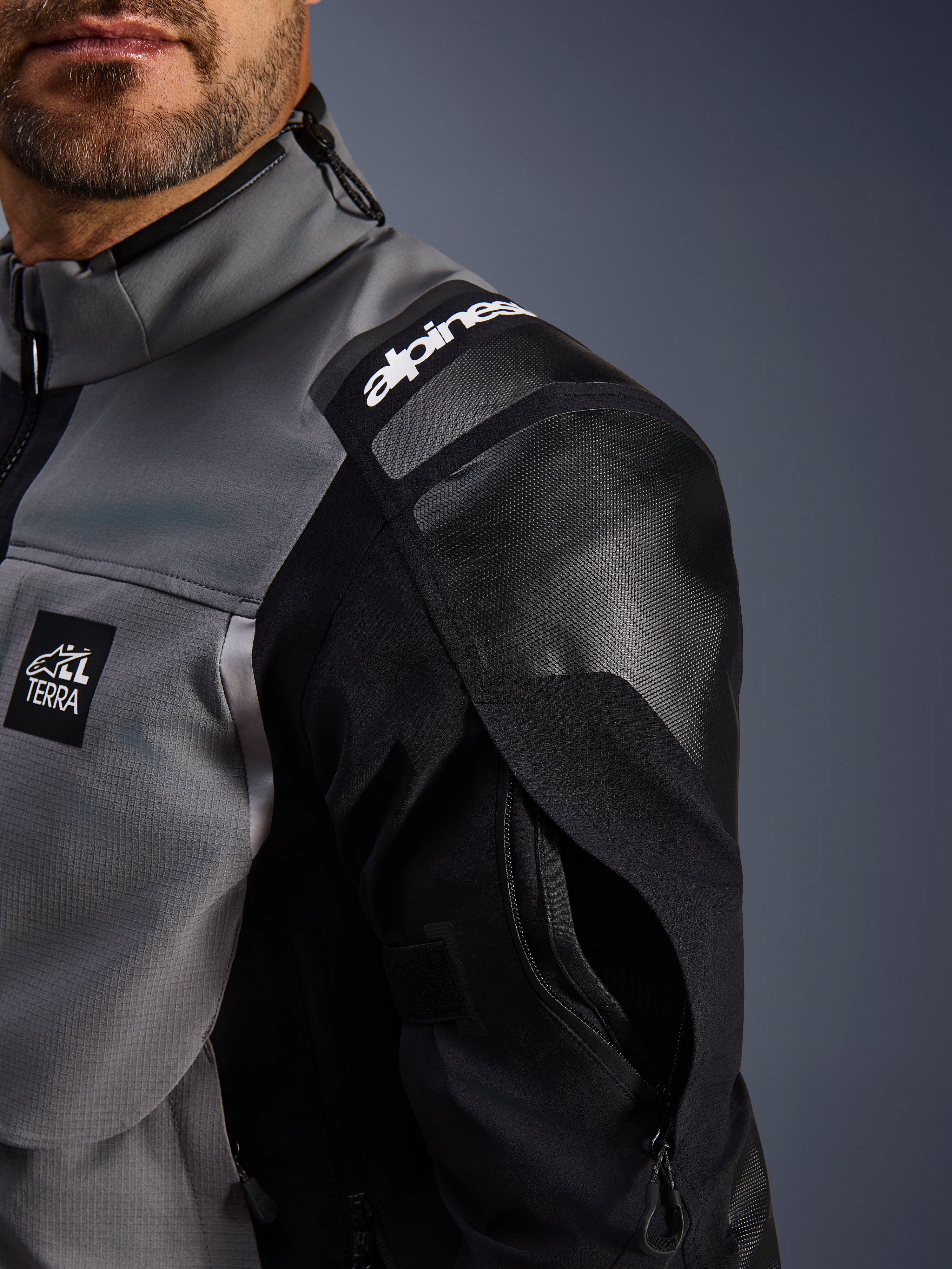 Andes Pro Drystar® XF - Gray Motorcycle Jacket | Alpinestars®