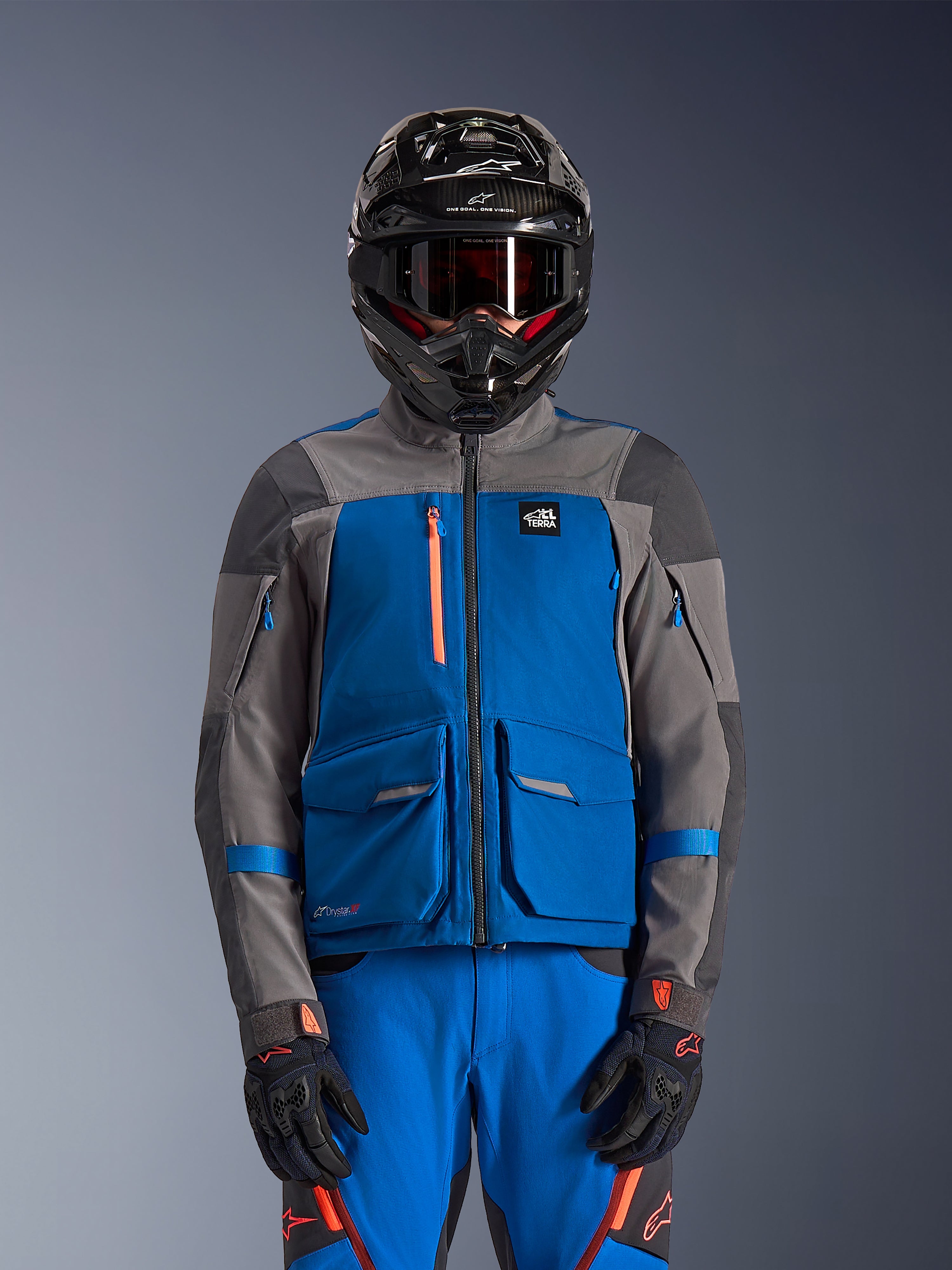 Maxdura Drystar®XF - Blue Motorcycle Jacket | Alpinestars®