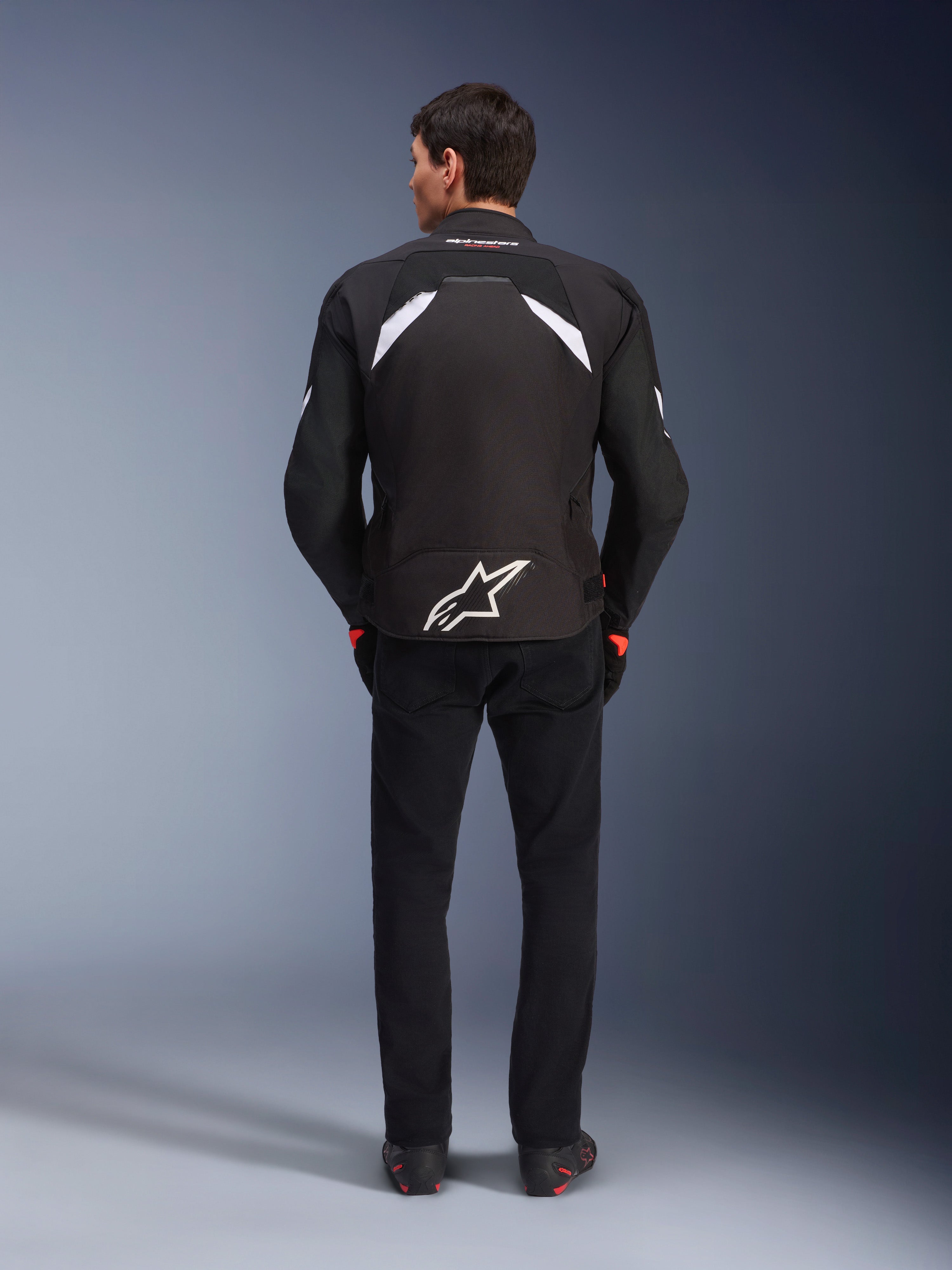 T-GP R V3 Drystar® - Black Motorcycle Jacket | Alpinestars®