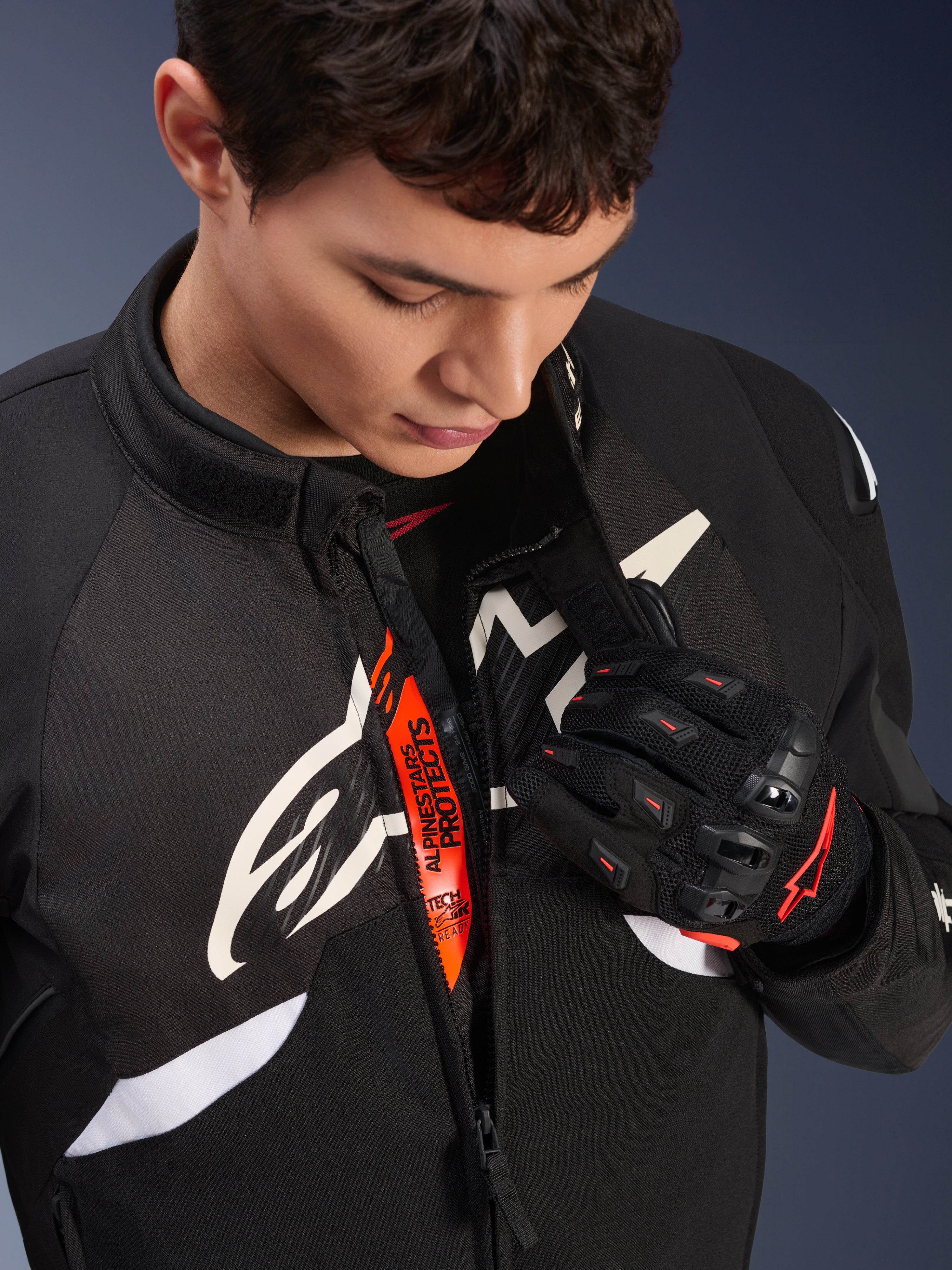 T-GP R V3 Drystar® - Black Motorcycle Jacket | Alpinestars®