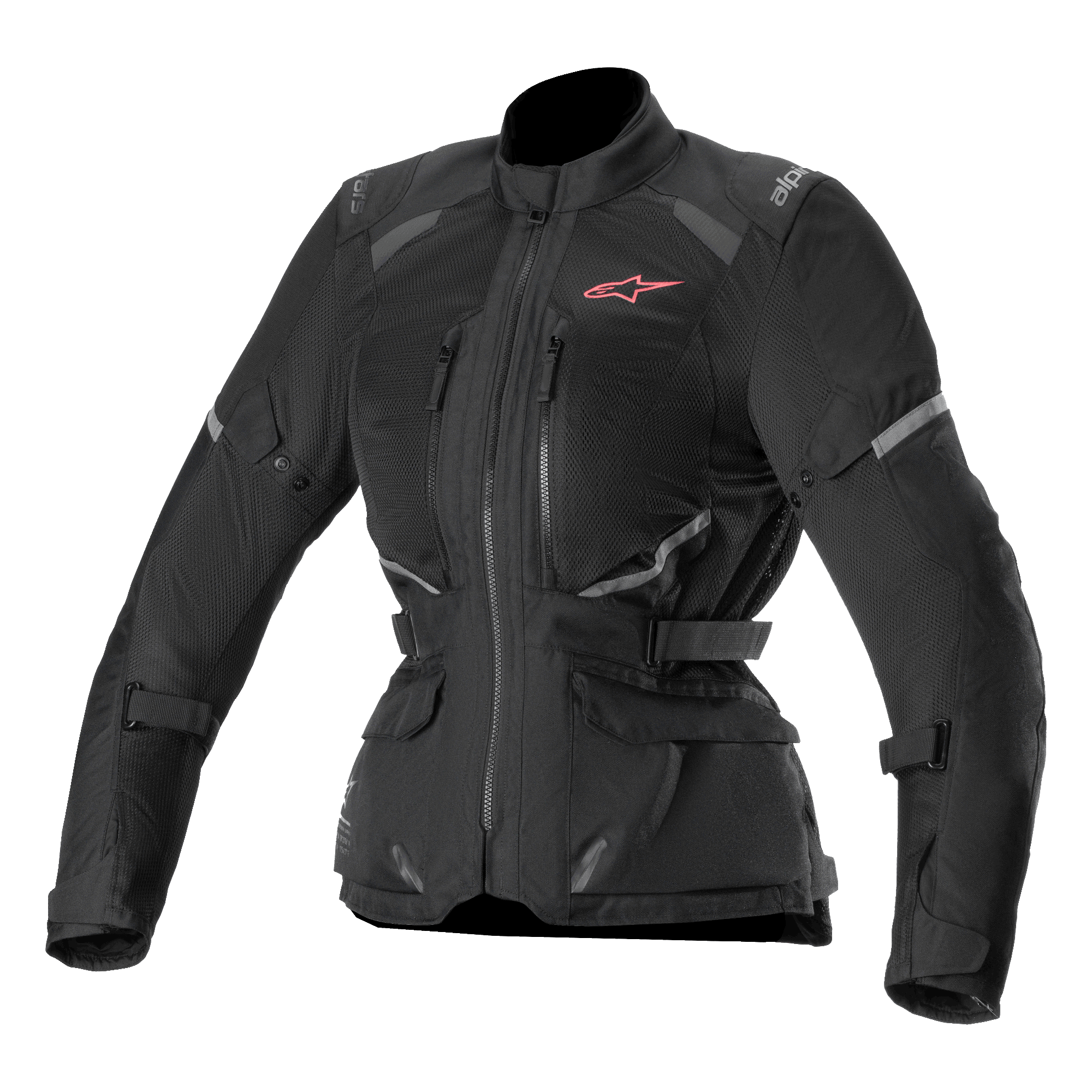 Alpinestars Stella Andes Air Drystar Jacket, Women's Motorcycle Touring Jacket, Black, CE Certified textile jacket with extensive mesh ventilation and Tech-Air compatibility