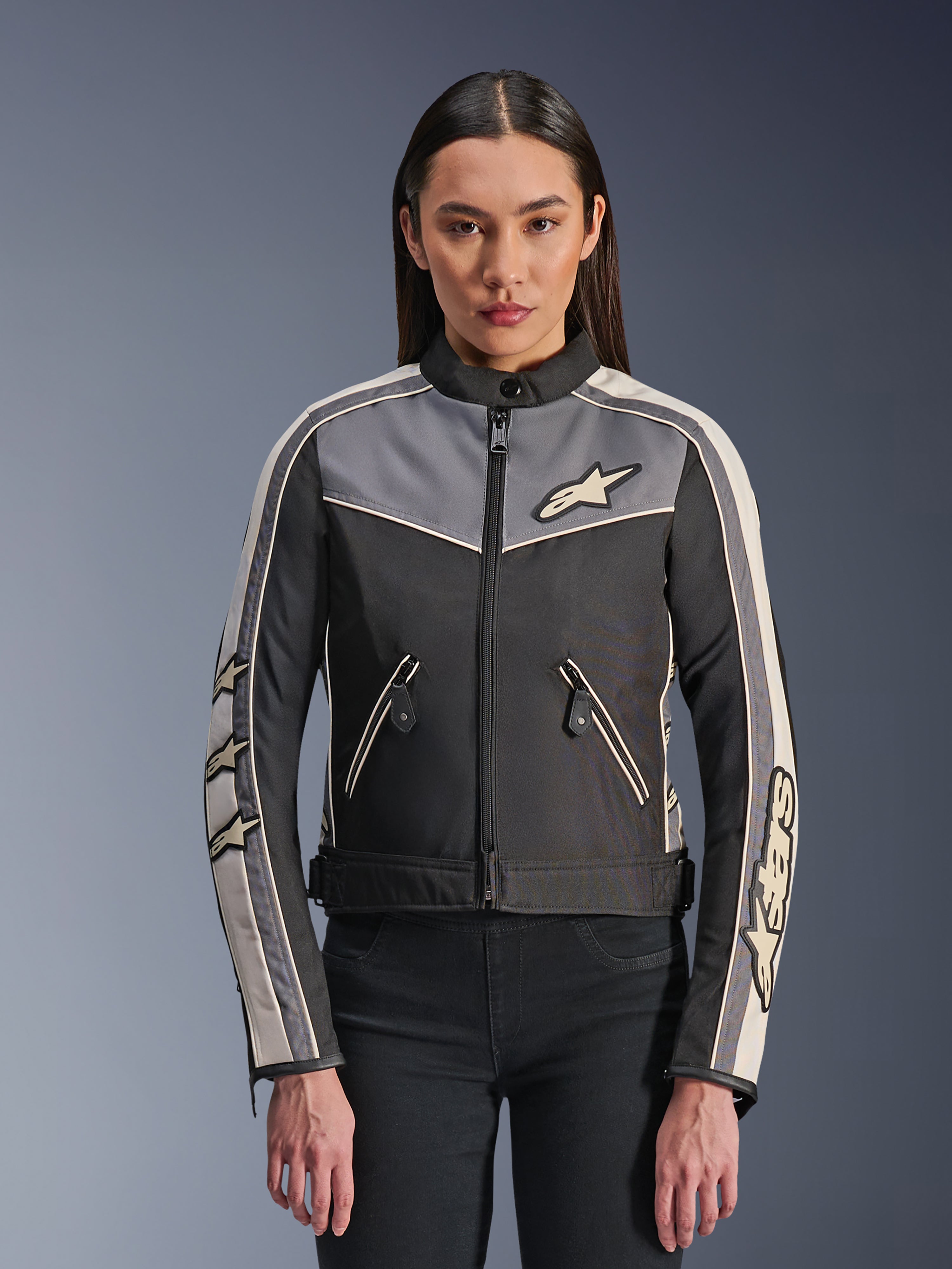 ポルノスター Stella T-Dyno Water Resistant - Black Motorcycle Jacket | Alpinestars®