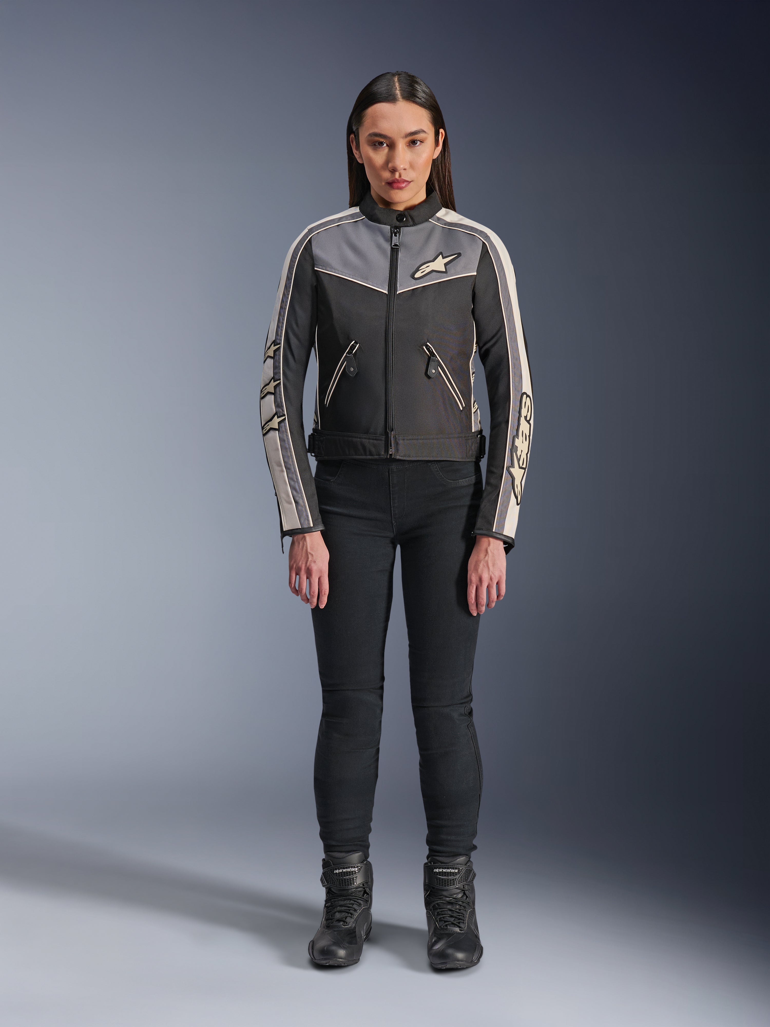 ポルノスター Stella T-Dyno Water Resistant - Black Motorcycle Jacket | Alpinestars®