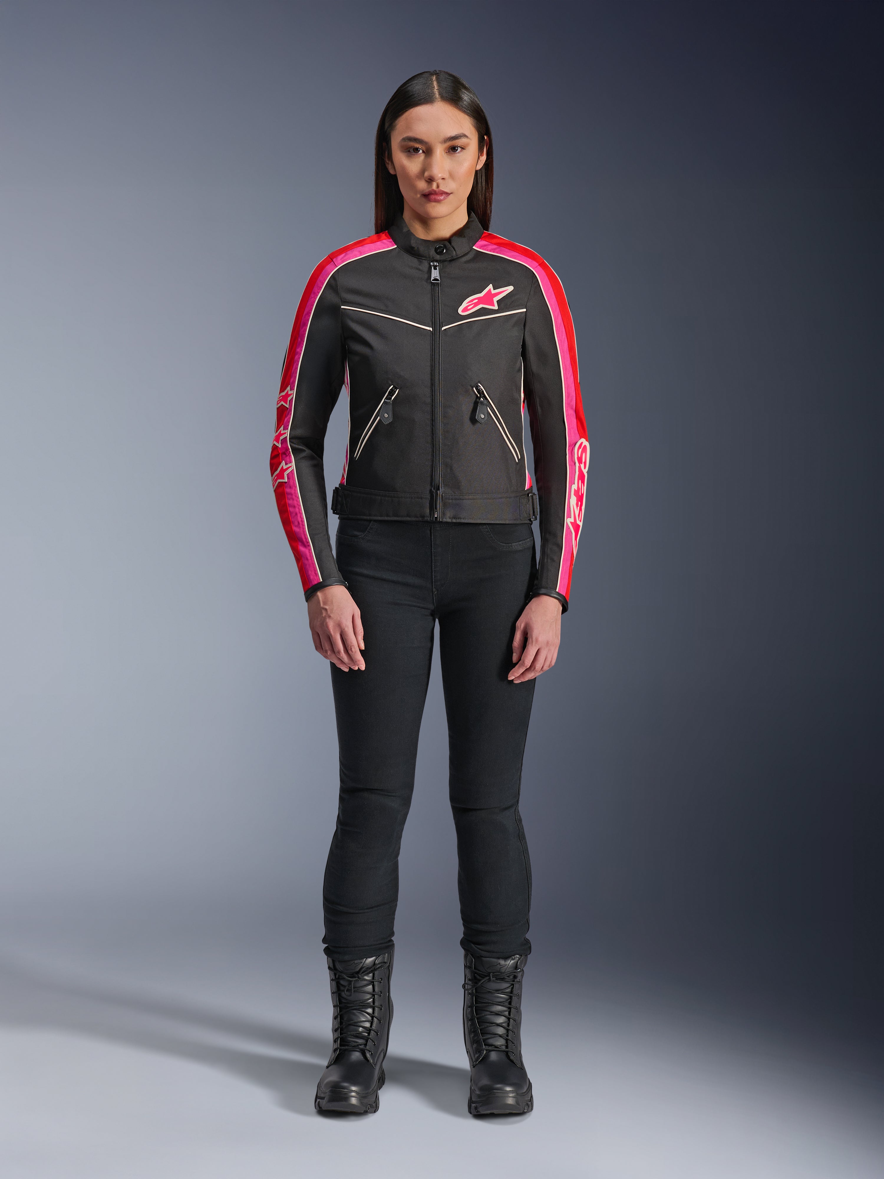 Stella T-Dyno Water Resistant - Black Motorcycle Jacket | Alpinestars®