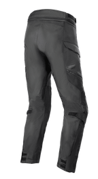Alpinestars Andes Air Drystar® Pant - Short Length, Adventure Touring Pants, Black, rear three-quarter view showing extensive 2D mesh panels for airflow, pre-curved leg construction, and adjustable straps at the knees and ankles.