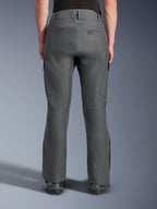 Alpinestars Borrego Drystar® Pants, Adventure Motorcycle Pants, Gray Anthracite, rear view showing textile construction with a waxed-canvas appearance, features Alpinestars branding on the back, cargo pockets, and belt loops, durable and rugged design for adventure riding