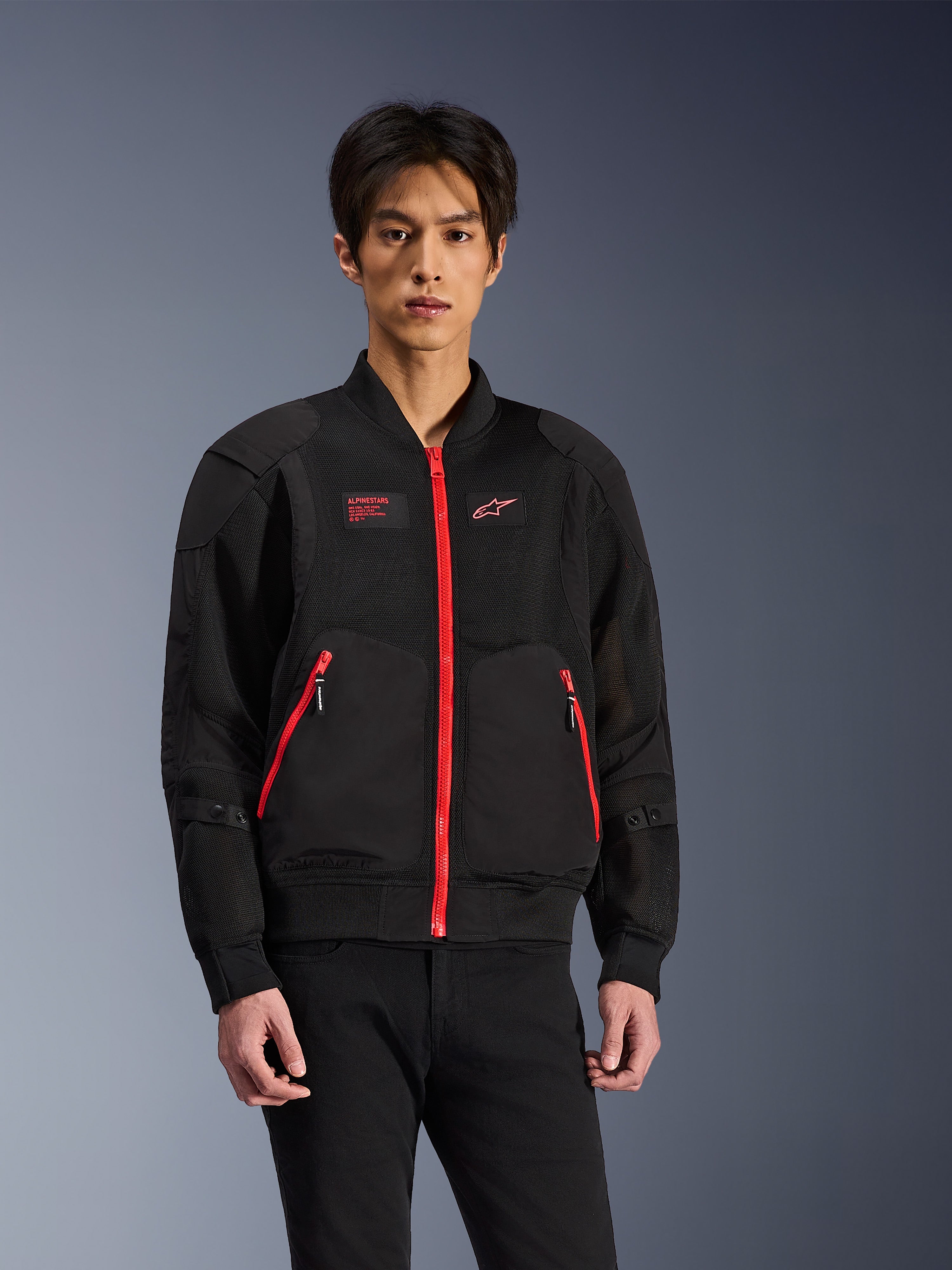 Alpinestars ブラック/レッド ハイブリッド3シーズンジャケット Flight Air - Red Motorcycle Jacket | Alpinestars®
