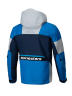 Alpinestars Mogress Air Jacket, Urban Motorcycle Jacket, Blue Almond and Navy, Ventilated Textile with Hood, CE Certified.