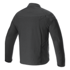Alpinestars Aeron Jacket, Motorcycle Riding Jacket, Black, back view featuring a minimalist urban silhouette, full stretch breathable poly-fabric construction, subtle embossed logo on the shoulder, summer riding gear.
