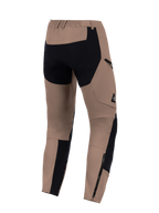 Alpinestars Flex-AST Explorer Pants, Walnut Black, back view, adventure motorcycle pants featuring reinforced black panels on the seat and lower legs, zippered cargo pocket, and long lower-leg zippers for boot compatibility.