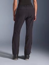 Alpinestars Stella Flex-AST Explorer Pants, Women's Motorcycle Pants, Black, back view featuring stretch textile construction with ripstop reinforcements on the seat, side zippered cargo pockets, and vertical lower leg zippers, designed for adventure riding.