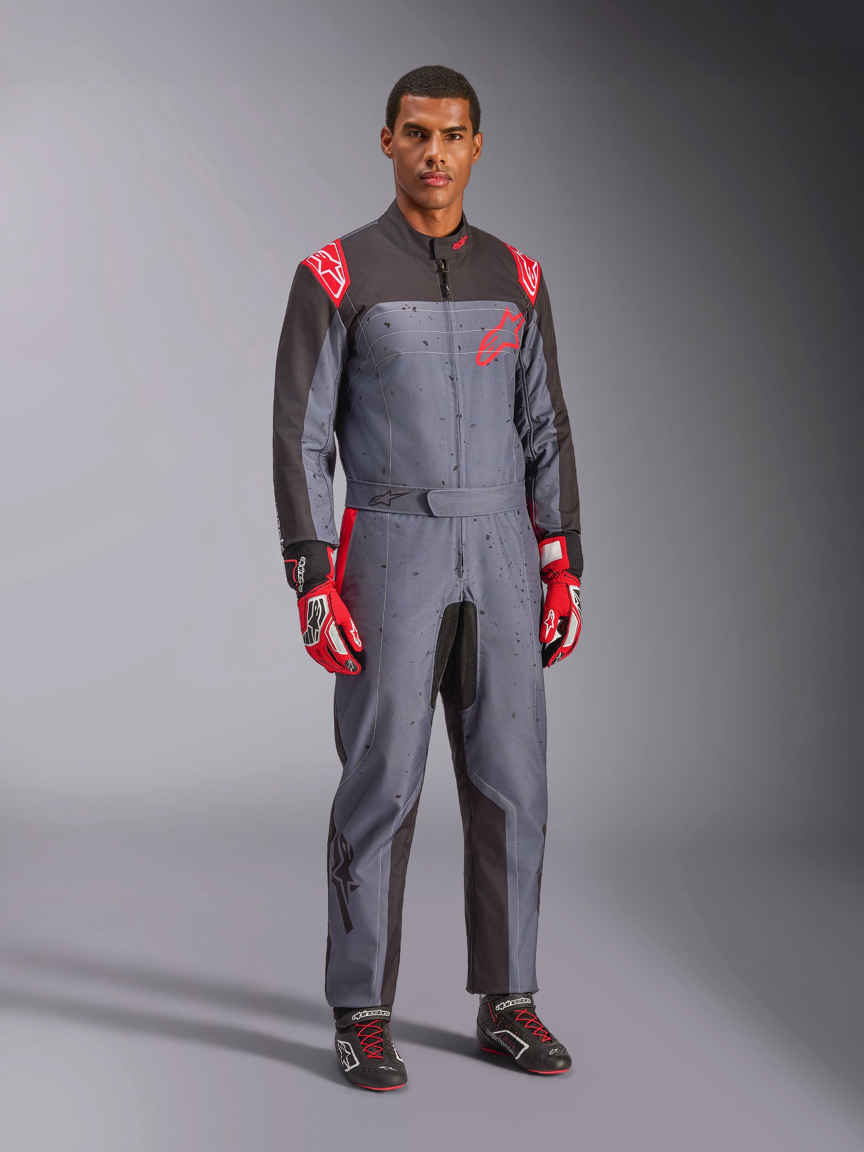 matty！ KMX-9 V3 Graphic 6 - Gray Karting Suit | Alpinestars®