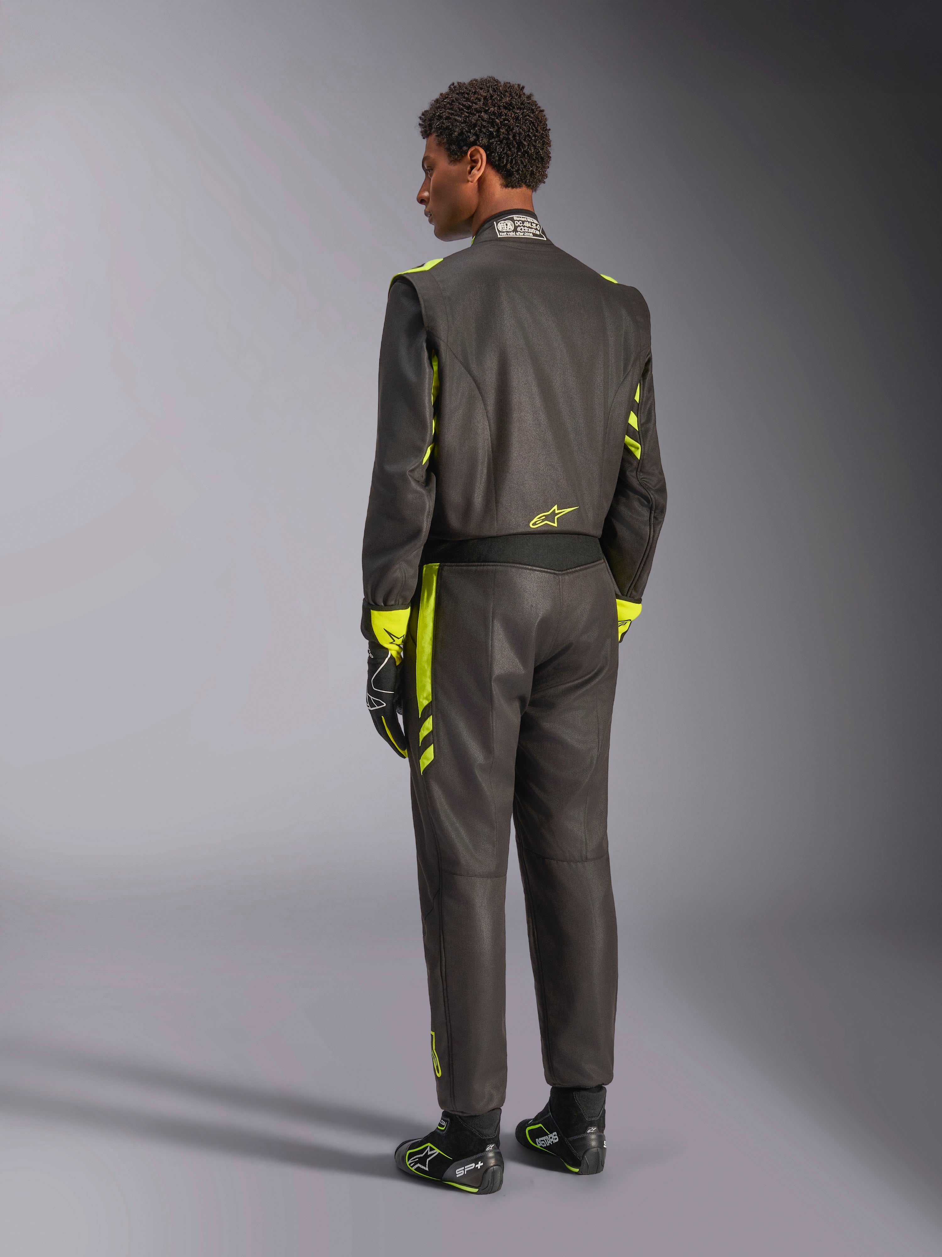 GP Race V3 - Black Yellow Auto Suit | Alpinestars®