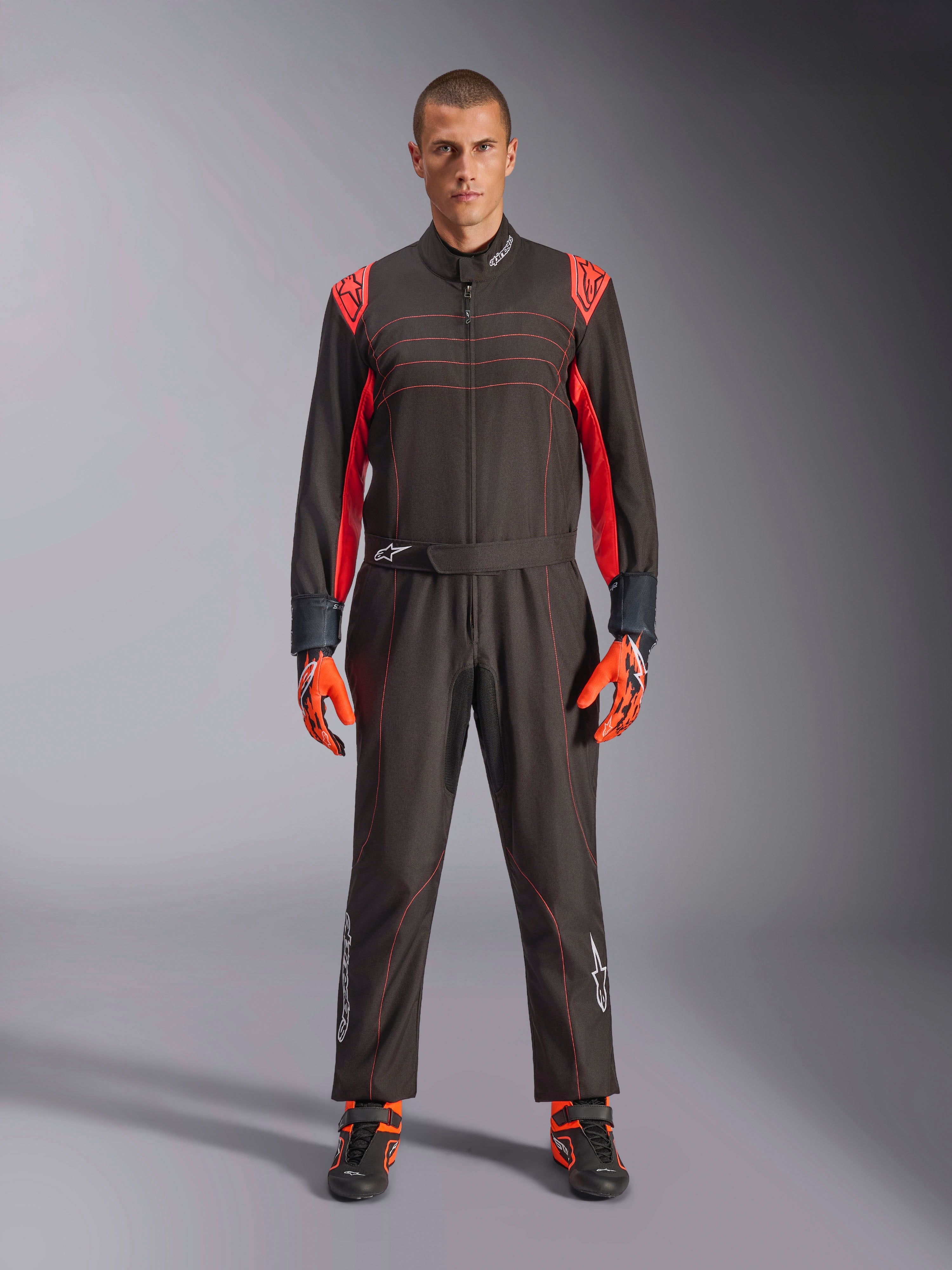 KMX-9 V3 - Black Red Karting Suit | Alpinestars®