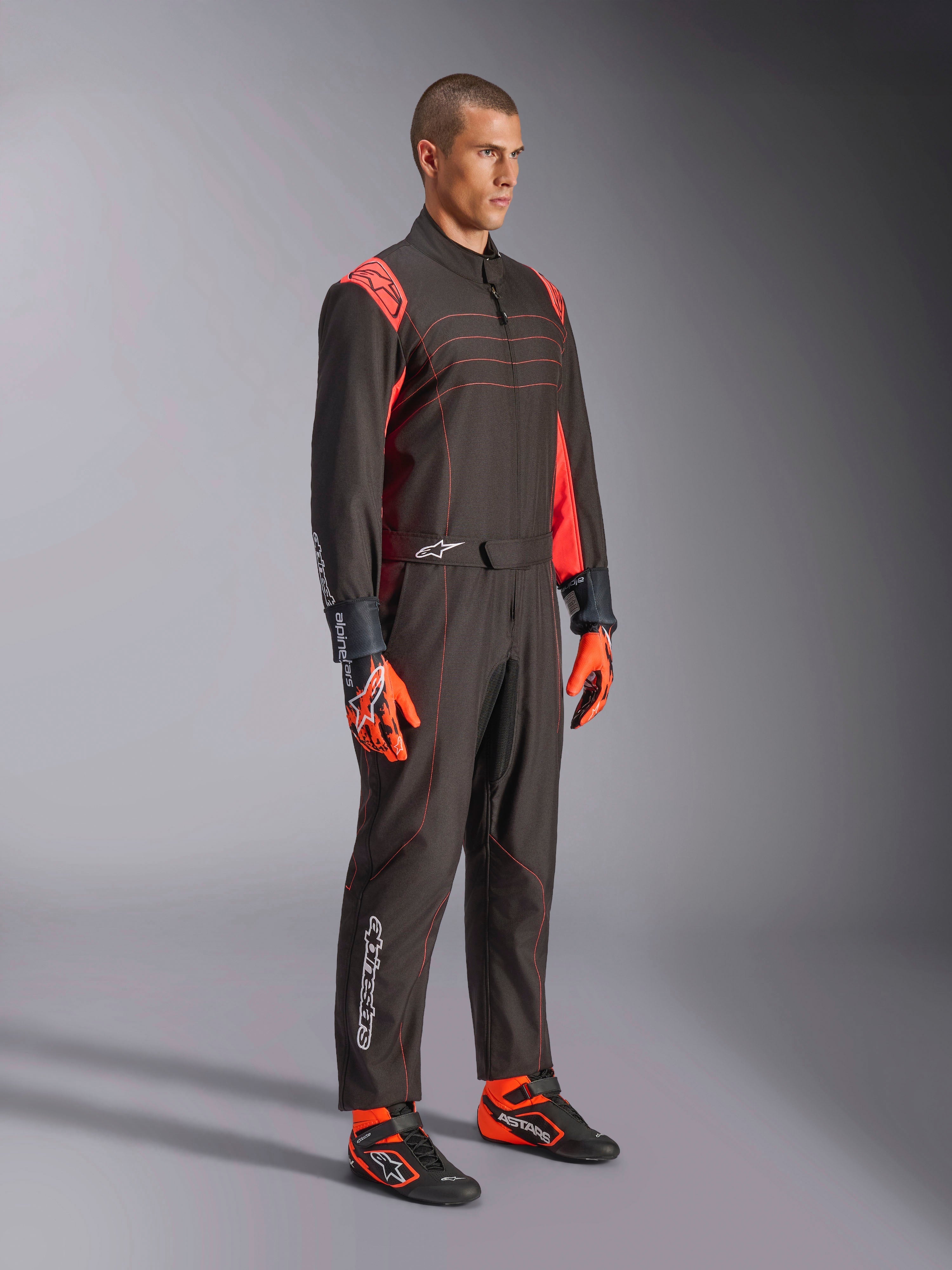 KMX-9 V3 - Black Red Karting Suit | Alpinestars®