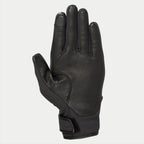 Alpinestars C1 Windstopper V2 Gloves, Black, palm view featuring full-grain leather reinforcements on palm and thumb, touchscreen-compatible index fingertip, short cuff with hook and loop closure, urban commuting motorcycle glove