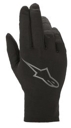 Alpinestars Range 2 In One GORE-TEX Inner Glove, removable thermal fleece liner, black with grey Astars logo on the backhand, multi-season motorcycle glove accessory
