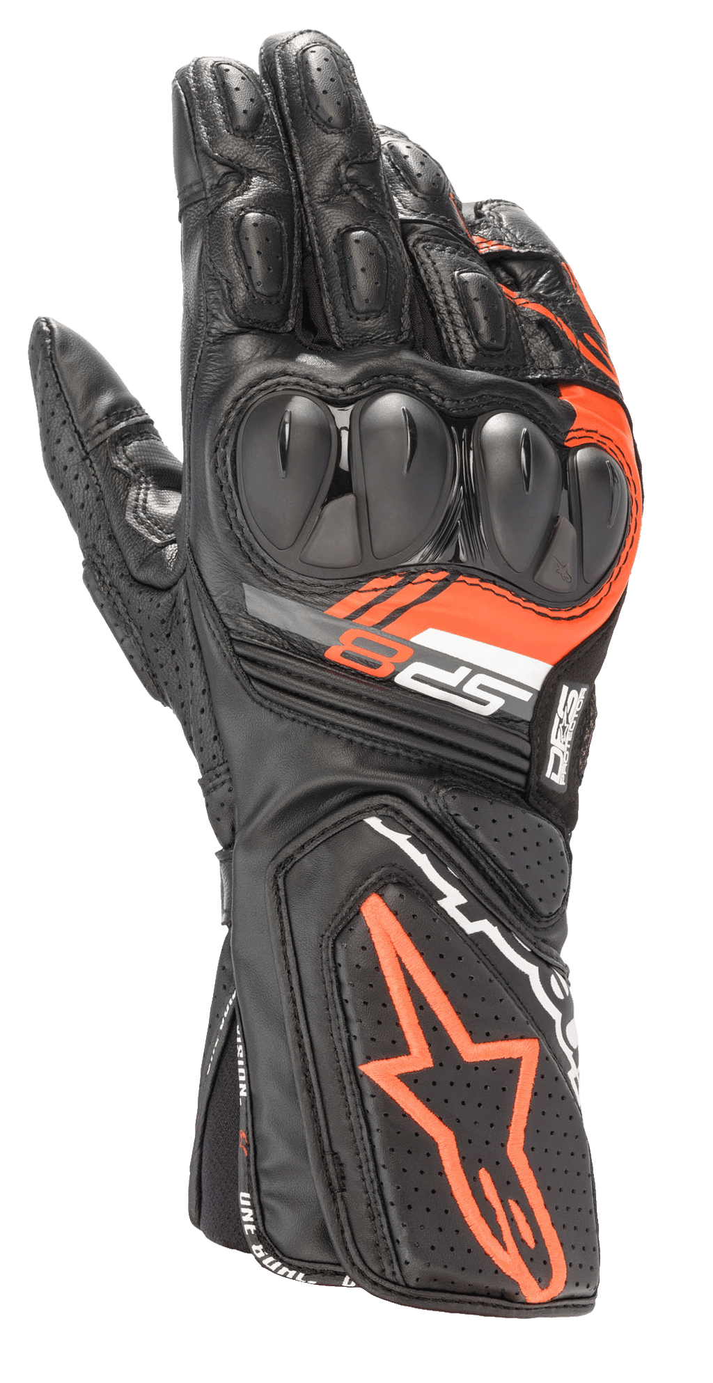 SP-8 V3 - Black Motorcycle Gloves | Alpinestars®