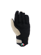 Alpinestars Tracker Gloves, Urban Motorcycle Gloves, Aluminum and Black, palm view featuring synthetic suede construction with padded reinforcements, perforated leather cuff, and short cuff design.