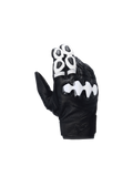 Alpinestars Celer V3 Gloves, black and white goat leather motorcycle road racing gloves with hard knuckle protection.