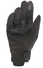 Alpinestars Copper Gloves, Urban Motorcycle Gloves, Black, palm view showing synthetic suede construction, reinforced grip sections, touchscreen-compatible fingertip, and adjustable hook-and-loop wrist closure