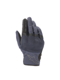 Alpinestars Copper Gloves, urban motorcycle road gloves, Mood Indigo blue and black, with protective hard knuckles.