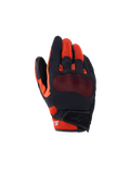 Alpinestars Mogress Airflow Gloves, Urban Motorcycle Gloves, Black Red and Tangerine, featuring breathable 3D mesh construction, visible knuckle protection, and short cuff with hook-and-loop closure
