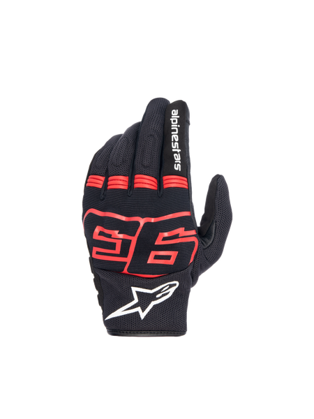 MM93 Losail V2 - Black Motorcycle Gloves | Alpinestars®