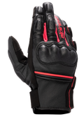 Alpinestars Stella Phenom Leather Air Glove, Women's Motorcycle Glove, Black and Diva Pink, hard knuckle protector, perforated leather construction, short cuff with Alpinestars branding, sport performance riding gear