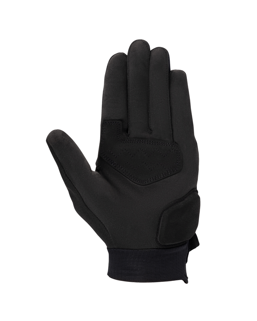 Alpinestars Stated Women's Gloves, Black, palm view featuring synthetic suede construction, reinforced palm and thumb for abrasion resistance, sleek urban motorcycle design
