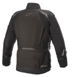 Alpinestars Ketchum GORE-TEX Jacket, Motorcycle Jacket, Black, rear view featuring an elongated touring cut, reflective details on the shoulders and arms, with Alpinestars branding on the upper back and lower waist area.