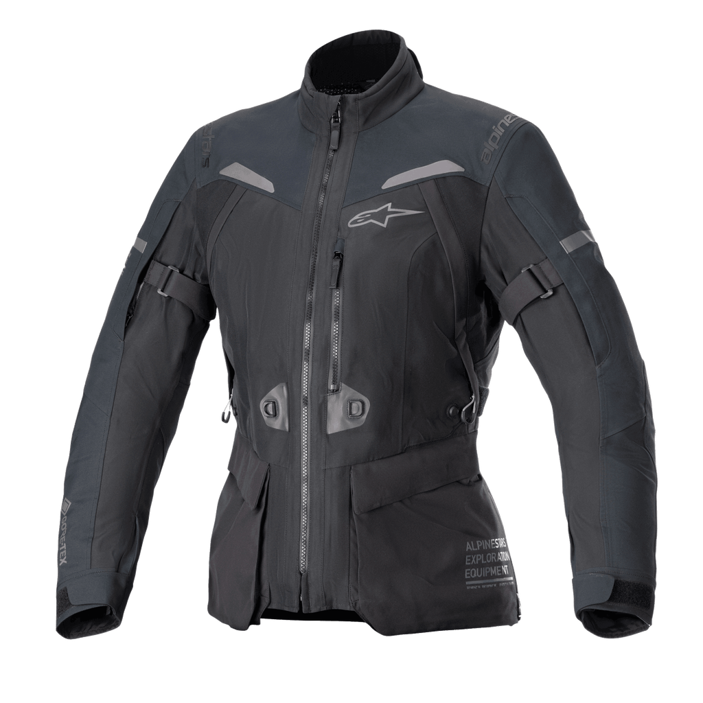 Alpinestars Stella ST-7 2L GORE-TEX Jacket, Women's Motorcycle Touring Jacket, Black and Dark Gray, waterproof laminated construction with CE certification
