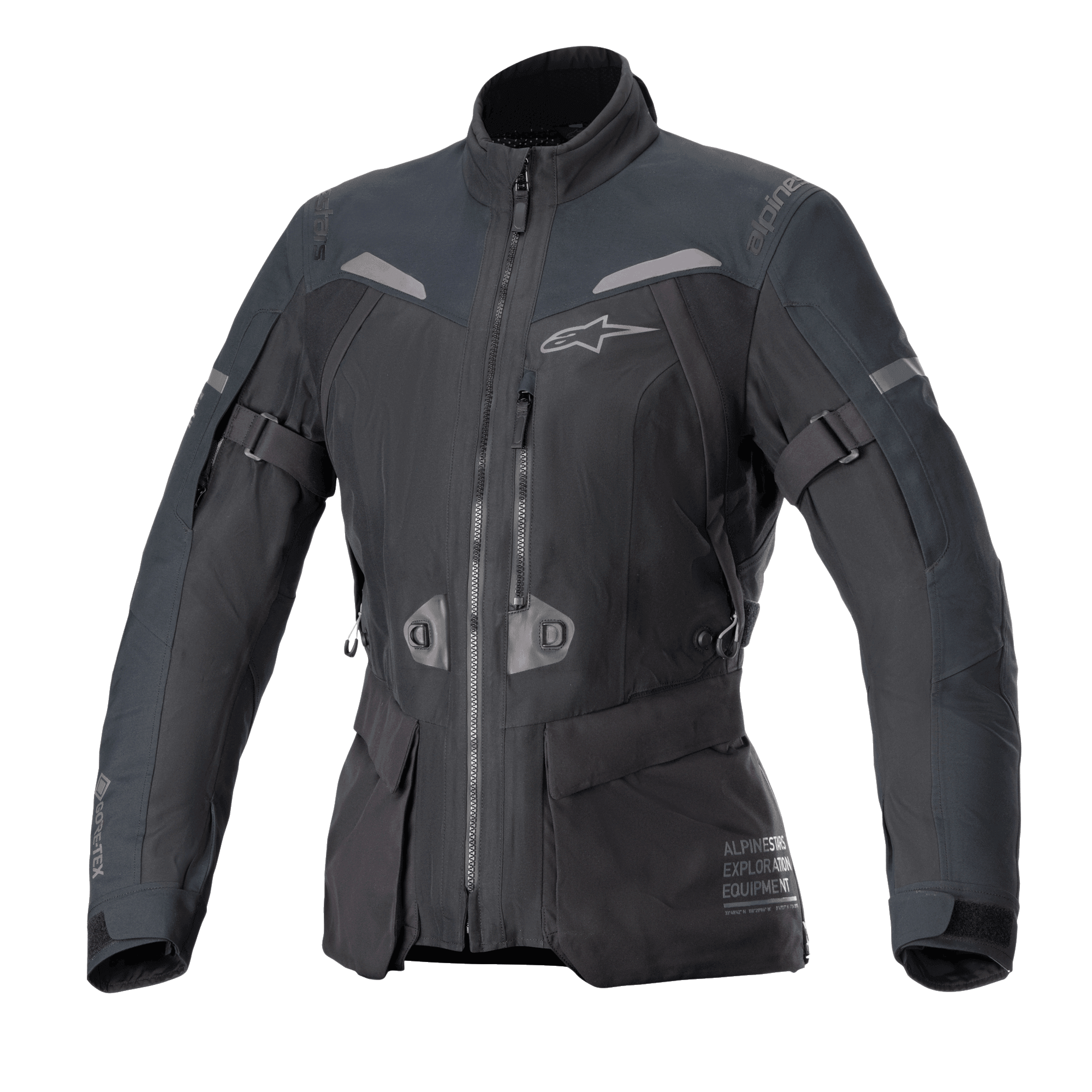 Alpinestars Stella ST-7 2L GORE-TEX Jacket, Women's Motorcycle Touring Jacket, Black and Dark Gray, waterproof laminated construction with CE certification