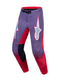 Alpinestars Supertech Hiten AFD Pants, Men's Motocross Gear, Light Lilac and Red Fluo, stretch ripstop construction.