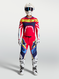 Alpinestars Supertech Dyna Gear Set and Pants, Men's Motocross Racing Gear, Red and Navy Blue, athletic pro-rider fit.