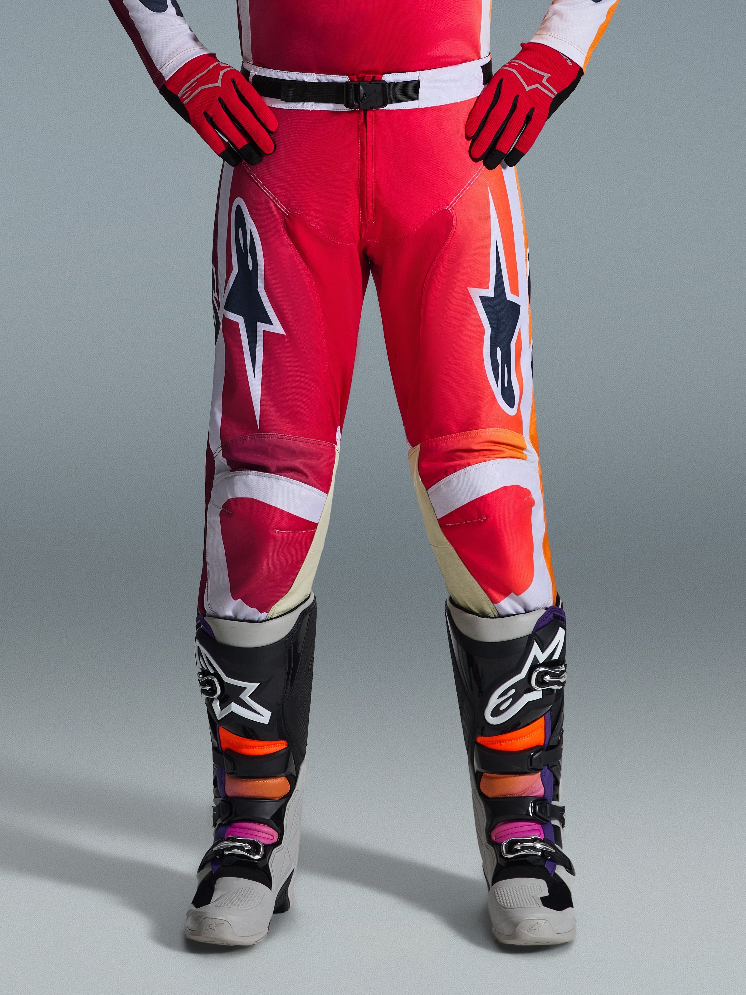 2026 Racer Portl - Red Gray MX Pants | Alpinestars®