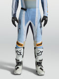 Alpinestars Techstar Maven Pants, Men's Motocross Gear in Blue and Orange with laser-cut ventilation and ergonomic race fit.