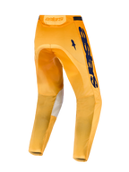 Alpinestars 2027 Racer Amber Pants, orange and navy motocross racing pants, rear view with leather inner knee panels.