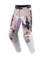 Alpinestars Racer Lone Motocross Pants in tan and brown desert camouflage, for off-road riding with leather knee protection.