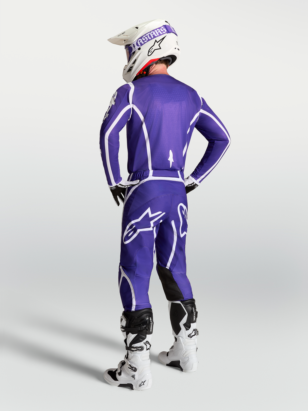 Alpinestars Fluid Apex V2 Pants, Deep Blue and White Men's motocross gear with 600D polyfabric and ergonomic sport fit.