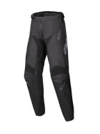 Alpinestars 2025 Youth Racer Graphite Pants, Motocross Pants in Black and Gray, youth off-road riding gear with reinforced knee areas and subtle gray logos, durable ergonomic design