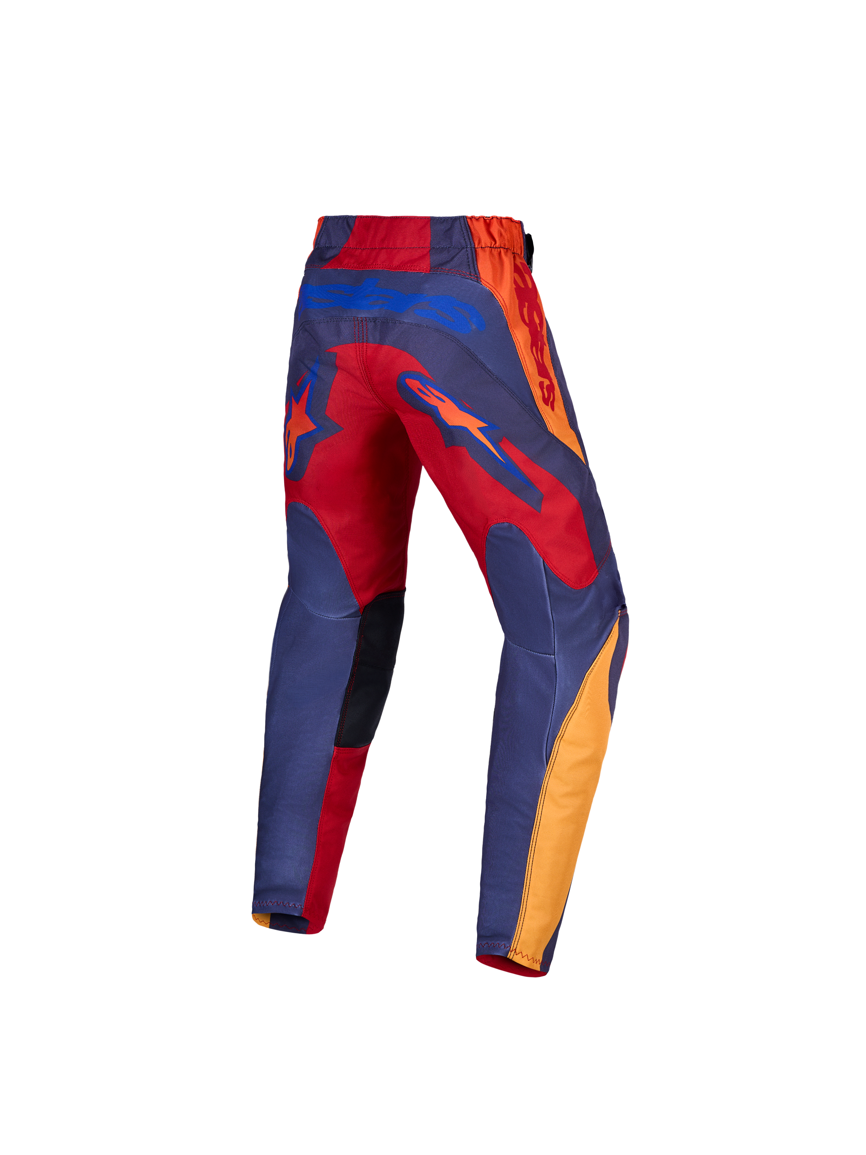 Alpinestars Youth Fluid Hunt Pants and Gear Set, Motocross Racing Gear, Red and Graystone, 600D Polyfabric, Rear View.