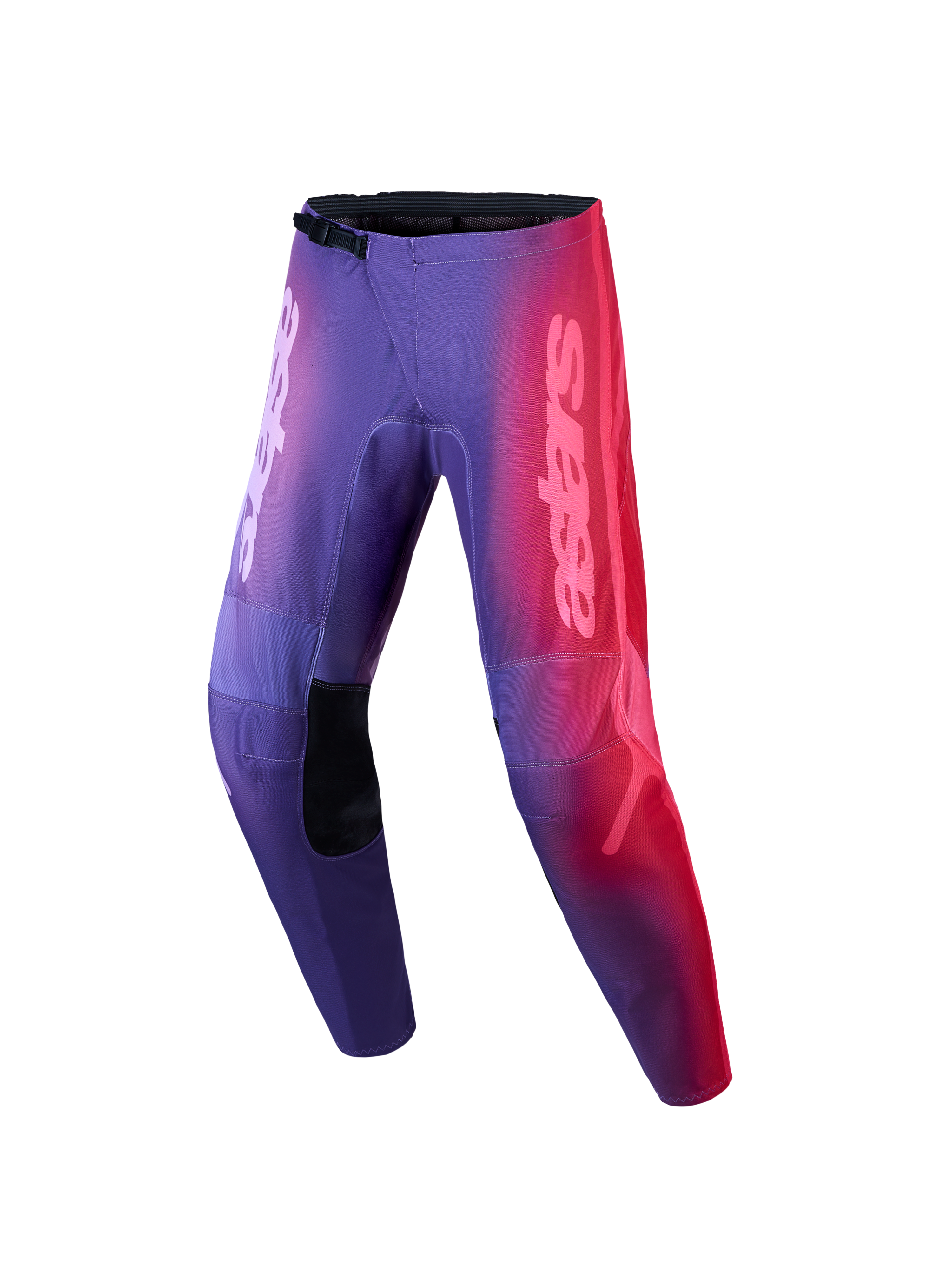 Alpinestars Stella Fluid Kepler Women's Motocross Pants, purple and red gradient, off-road racing design with astars branding.