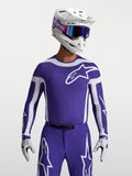 Alpinestars Supertech Vesta Jersey, Motocross, Men's, Deep Blue and White, Stretch Mesh with laser-cut ventilation.