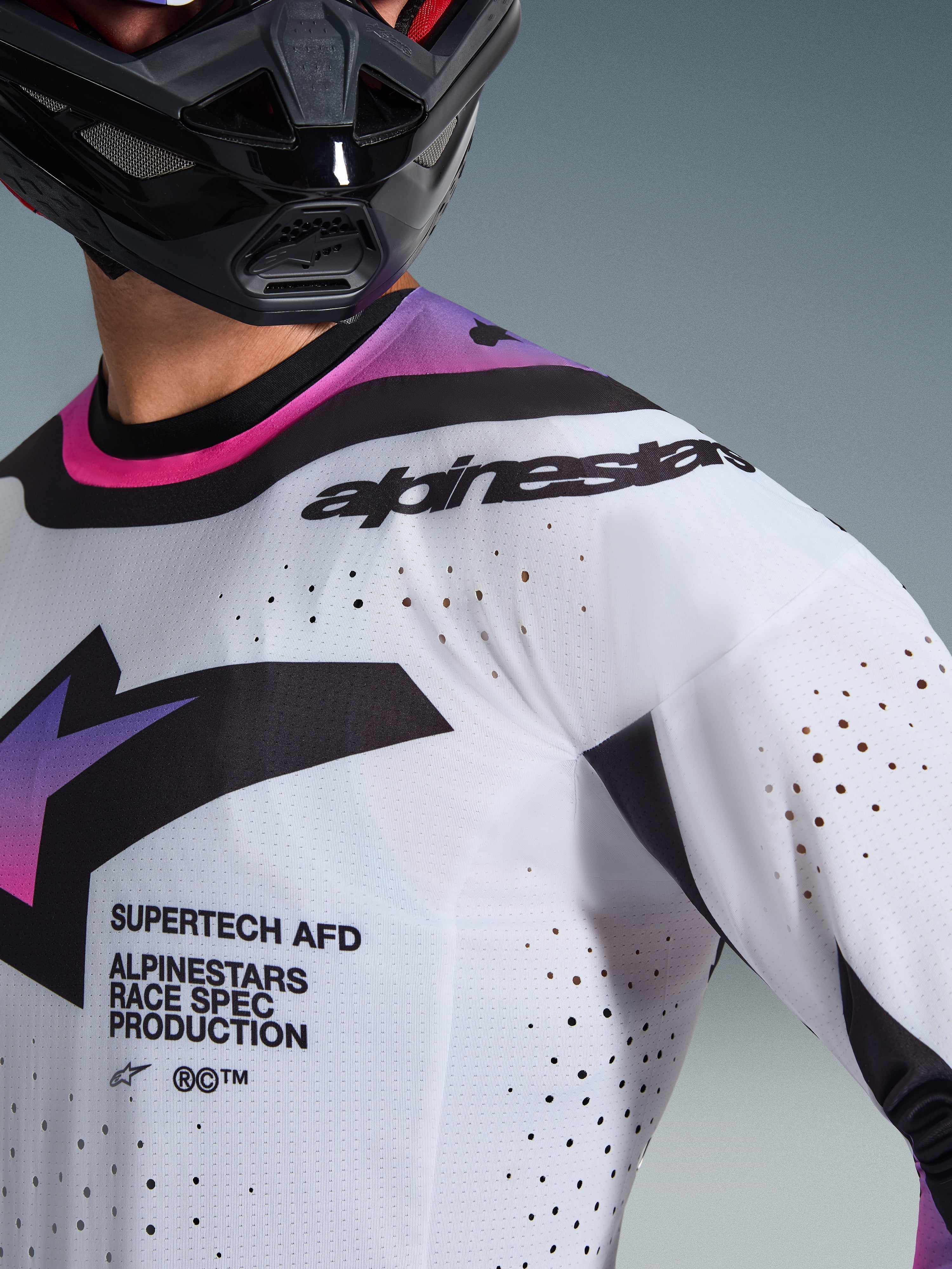 2026 Supertech AFD Vista - White Purple MX Jersey | Alpinestars®