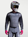 Alpinestars 2027 Racer Amber Jersey, Men's Motocross Jersey, Gray and Dark Gray, moisture-wicking ventilated polyfabric.